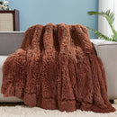GONAAP Fuzzy Faux Fur Throw Blanket Coffee Super Soft Cozy Plush Fuzzy Shaggy Blanket for Couch Sofa Bed (Coffee, Throw(50"x60")) by CozyNest Decor