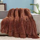 GONAAP Fuzzy Faux Fur Throw Blanket Twin Size Coffee Super Soft Cozy Plush Fuzzy Shaggy Blanket for Couch Sofa Bed (Coffee, Twin(60"x80")) by CozyNest Decor