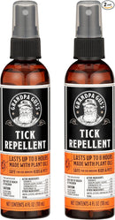 Grandpa Gus's Natural Tick Repellent Spray with Essential Oils - for Humans, DEET-Free, Up to 8 Hours of Protection, Camper Essentials, Safe Around Kids and Dogs, 4 oz (Pack of 2) by TinyTreasures Baby Boutique