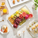 MIECOO Large Serving Platter, 18.5" x 11.5" White Serving Tray, Rectangular Porcelain Plate for Party, Wedding, Birthday, Entertaining, Food, Appetizer, Fruit, Sushi, Dessert by CozyNest Decor