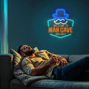 Man Cave Neon Sign, Gentleman Neon Signs for Wall Decor, Dimmable Acrylic Neon Lights for Man Cave Gamer Room Bedroom Bar Pub Party Decorations by CozyNest Decor