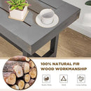 AVAWING Outdoor Wood Benches Set of 2, 63" Patio Wooden Picnic Bench for 6 Persons, Rectangular Bench for Porch, Balcony and Deck,Grey by CozyNest Decor