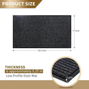Yimobra Front Door Mat Outdoor Indoor Entrance, 100% Waterproof All-Season All Weather Doormat, Welcome Matt Outside Entry, Non Slip, Low Profile, Heavy Duty Patio Porch Floor Mat,29.5 x 17,Black Grey by CozyNest Decor