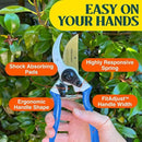 Haus & Garten ClassicPRO 8.5" Premium Titanium Bypass Pruners - Use as Garden Shears Pruning Shears for Gardening, Hand Pruners, Handheld Garden Clippers, Scissor Clipper Tool by GreenHaven Gardens