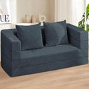 Folding Bean Bag Chair for Adults,3-in-1 Bean Bag Couch Faux Fur Floor Sofa Large Beanbag Convertible Bean Bag Sofa Bed with Pillow in Bedroom,Living Room,Apartment(Queen,Dark Grey) by CozyNest Decor