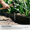 Worth Galvanized Steel Landscape Edging 4.5" x50' Metal Garden Edging Roll Flexible Bender Border with 16Pcs Stakes for Lawn, Flower Bed Edges, Black by GreenHaven Gardens