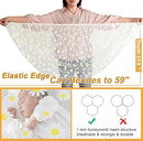 Baby Stroller Mosquito Net (2 Pack) - Durable Mesh Protection for Bassinets, Cradles, Playards, Pack N Plays & Portable Mini Cribs | Breathable Universal Fit Insect Barrier (Black + Daisy) by TinyTreasures Baby Boutique