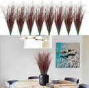 24Pcs Artificial Grass Plants, Faux Shrubs Wheat Grass, Artificial Tall Grasses Fake Plants for Outdoor Decor,Artificial Greenery Stems Weed for Room Indoor Home Decor（Red） by GreenHaven Gardens