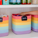 NaturalCozy Storage Cubes 11 Inch Cotton Rope Woven Baskets for Organizing, 3-Pack | Cube Storage Bin | Square Storage Baskets for Shelves Organizer, Classroom, Kids Toy Bins, Closet, Baby Nursery by TinyTreasures Baby Boutique