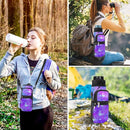 25/32/40/64oz Water Bottle Bag Holder Carrier-Insulated Crossbody Sling Case Sleeve with Strap & Pockets for Men Women Gym Cycling Travel Walking Hiking Camping by TinyTreasures Baby Boutique