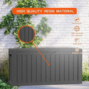 DRATO 80 Gallon Deck Box, Outdoor Storage Box for Patio Furniture, Patio Cushions, Gardening Tools, Pool Supplies 480lbs Weight Capacity,Waterproof Resin Storage Boxes by CozyNest Decor