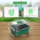 120 Cells Reusable Seed Starter Tray, 10 Pack Seedling Starter Kit for Greenhouse Propagator Station Planting Growing (Green) by GreenHaven Gardens