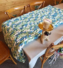 DDL&HEXI Chunky Chenille Blanket 100% Hand Knit with Jumbo Chenille Yarn (50"x60") Super Soft Large Throw Bed Blanket for Couch, Sofa, Home Decor - Machine Washable (01) by CozyNest Decor