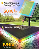 Solar Led Strip Lights Outdoor RGB,16.4FT Music Sync Solar Strip Lights Outdoor Waterproof IP68 with Remote & 8 Lighting Modes,Powered Rope Lights for Yard Trees,Garden,Step,Patio,Fence,Deck by GreenHaven Gardens