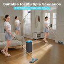 JOYMOOP Mop and Bucket Set with Wringer, with 3 Reusable Microfiber Mop Pads, Mops for Floor Cleaning and Wall Cleaning, Hands-Free Flat Mop for Home Use - Grey+Cyan Blue by CozyNest Decor