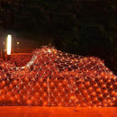 Joomer 12ft x 5ft 360LED Orange Halloween Net Lights Outdoor Mesh lights, 8 Modes Timer Connectable Waterproof Bush Lights Mesh Netting Lights for Halloween Outdoor Decorations (Clear Wire) by GreenHaven Gardens
