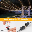 50FT G40 LED String Lights with 25 Shatterproof Bulbs (2 Spares), E12 Sockets, 2700K Warm White, eatherproof Patio Lighting for Garden,Backyard,Party,Wedding,Porch,Deck,Gazebo,Bistro,Camping by CozyNest Decor