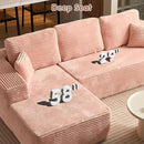 ovios 104" Cloud Sectional Couch with L-Shape Chaise,Modern Modular Sofa with Deep Seat, Upholstered Couches for Living Room Bedroom,No Assembly Required, Pink (Plush Corduroy Fabric) by CozyNest Decor