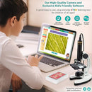 AmScope - M40-K-MDM35 IQCREW by 120X – 1200X Kid’s 85+ Piece Premium Microscope STEM Kit with Color Camera, Interactive Kid’s Friendly Software, Prepared and Blank Slides and More by TinyTreasures Baby Boutique