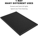 Silicone Drip Mat - 1/2 Inch Thick, Heat-Resistant and Food Safe - Counter Top, Coffee Bar or Restaurant - Drying Mat for Glasses - 18x12 Inches by CozyNest Decor