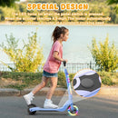 CBD Electric Scooter for Kids, 6 Mph Top Speed, Up to 5 Miles Range, 5.3" Solid Tires Wheel and Front Light, Kick Scooter Adjustable Height for Kids Age 6-12 by TinyTreasures Baby Boutique