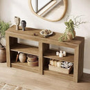 Tribesigns Farmhouse Console Table, Hallway Table for Entryway, Wood Console Behind Couch for Living Room, Hallway, Foyer, Oak by CozyNest Decor