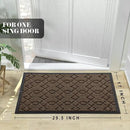 Yimobra Front Door Mat Outside Entrance, All-Weather All-Season Welcome Doormat Outdoor Indoor, Natural Rubber, Stain and Fade Resistant, Low Profile, Easy Clean Patio Porch Mat, 29.5x17, Brown by CozyNest Decor