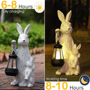 Solar Garden Statues Bunny Decor with LED Lights Home Decorations Outdoor Garden Rabbit Statue for Patio, Balcony, Yard, Lawn Ornament - Unique Housewarming Birthday Gifts for Women by GreenHaven Gardens