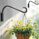 16 Inch 2 Pack Plant Hangers for Indoor/Outdoor Wall Mount - Heavy Duty Hanging Plant Holder & Bird Feeder Hooks, Decorative Black Metal Wall Hangers for Plants, Flower Baskets by GreenHaven Gardens