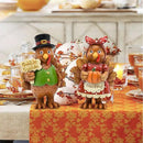 Thanksgiving Turkey Decor - 2Packs Resin Turkey Couple Standing Figurines Thanksgiving Decorations- Fall Decor Indoor for Tables Centerpieces Harvest Farmhouse Kitchen by CozyNest Decor