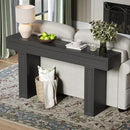 Rresyet 63 Inch Long Console Table, Sofa Table Behind Sofa, Wooden Entryway Table, Farmhouse Entryway Table for Entry, Hallway, Living Room (Black) by CozyNest Decor