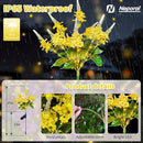 Neporal Solar Flowers Outdoor Waterproof Yellow, Decorative Garden Lights Solar Powered Dusk to Dawn, 8-Stem, 2 Lighting Modes Plants Lights for Yard, Backyard, Porch (Yellow) by GreenHaven Gardens