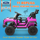 ENYOPRO 12V Ford Bronco Raptor Ride On Car for Kids, Electric Power Car Ride-On Toy for Toddlers w/Remote Control, 4 Wheels Spring Suspension, Bluetooth Music, Radio, LED Lights, 2 Speed (Pink) by TinyTreasures Baby Boutique