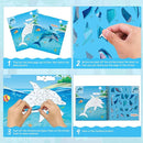 homicozy 3PCS Sticker Paint Books for Kids Ages 4-10,Dinosaur Astronaut Ocean Animals Designs Paint by Stickers,Sticker by Numbers,Party Birthday Gifts for Boys 4-10,Create 30 Pictures at a Time by TinyTreasures Baby Boutique