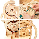 Solar 3D Wooden Puzzle Marble Run DIY Model Kit Craft Sets Educational Wood Mechanical Building Toys STEM Science Experiments Projects Birthday Gift for Adult Men Kids by TinyTreasures Baby Boutique