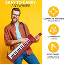 Pyle Digital Musical Keyboard 37 Keys, Electronic Karaoke Keytar with Wired Microphone, 4 Preset Selectable Tones, 4 Audio Rhythms, AUX Input, Rechargeable, Fun for Kids and All Ages by TinyTreasures Baby Boutique