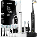 Aquasonic Duo Series PRO – Ultra-Whitening Electric Toothbrush Set – 5 Modes & Smart Timers – Premium Travel Cases & 10 Proflex Brush Heads – ADA Accepted Toothbrushes by CozyNest Decor