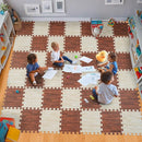 Skyweaver 36 Tiles Soft Non-Toxic Baby Play Mat for Floor EVA Foam Jigsaw Puzzle Play Mat, Interlocking Squares with 0.6inch for Babies, Toddlers & Kids Gym, Nursery, Playroom, White by TinyTreasures Baby Boutique