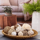 ANDALUCA Large Decorative Balls Bowl Filler Decor Orbs White & Cream (Natural White) by CozyNest Decor