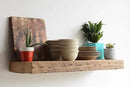 Urban Legacy Reclaimed Barn Beam Deep Shelves | Deep Shelves with Brackets Included, Set of 2 | (Natural Low Profile Bracket, 36" x 11.5" x 3") by CozyNest Decor