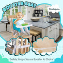 Portable Booster Seat, Toddler Baby Seat with Tray for Dining Table Compact Floor Chair for Camping Lawn Beach Babies Travel 6-36 Months by TinyTreasures Baby Boutique