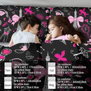 Eiffel Tower Comforter Set Full Size,Eiffel Tower Bedding Set for Girls, Pink and Black Paris Themed Comforter Bedroom Decor,Paris Quilt French Style Romantic Bedding by CozyNest Decor