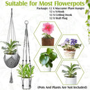 Hoteam 12 Pcs Macrame Plant Hangers Macrame Hanging Planters for Indoor Plants Handmade Boho Hanging Baskets Flower Pots Holder for Outdoor Home Wall Decor by GreenHaven Gardens