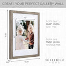 Sheffield Home 9 Piece Gallery Wall Frame Set, 11x14 Inch, Natural by CozyNest Decor