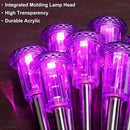 DenicMic Solar Lights Outdoor Pathway Lights LED Waterproof Acrylic Lamp Head Stainless Steel Stake for Yard Garden Landscape Path Walkway Driveway Patio Lawn (Purple 10Pack) by GreenHaven Gardens