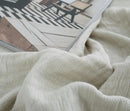 100% Cotton Muslin Throw Blanket for Bed, Couch, Small, Decorative, Soft, Pre-Washed, Breathable and Lightweight Gauze Blanket with Fringes, Suitable for All Seasons, Linen Grey, 50"x60" by CozyNest Decor