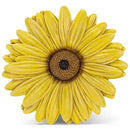 NAT & Jules Gerbera Daisy Flower Shaped Dimensional Indoor Outdoor 12 inch Cast Resin Decorative Garden Stepping Stone, Patio, Walkway Sculpture Yard Art, Yellow by CozyNest Decor