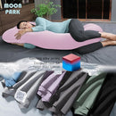 MOON PARK Pregnancy Pillows for Sleeping - U Shaped Full Body Maternity Pillow with Removable Cover - Support for Back, Legs, Belly, HIPS - 57 Inch - Purple - Cooling Cover by TinyTreasures Baby Boutique