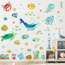 Ocean Fish Wall Decals Glow in The Dark, Removable Sea Turtle Wall Stickers, Luminous Wall Decor for Nursery Playroom Bedroom, Birthday Christmas Gift Decoration by CozyNest Decor