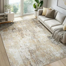 Washable Area Rugs 8'x10' Non-Slip Modern Abstract Soft for Living Room Entryway Bedroom Nursery, Print Pattern, Neutral Brown Gray by TinyTreasures Baby Boutique